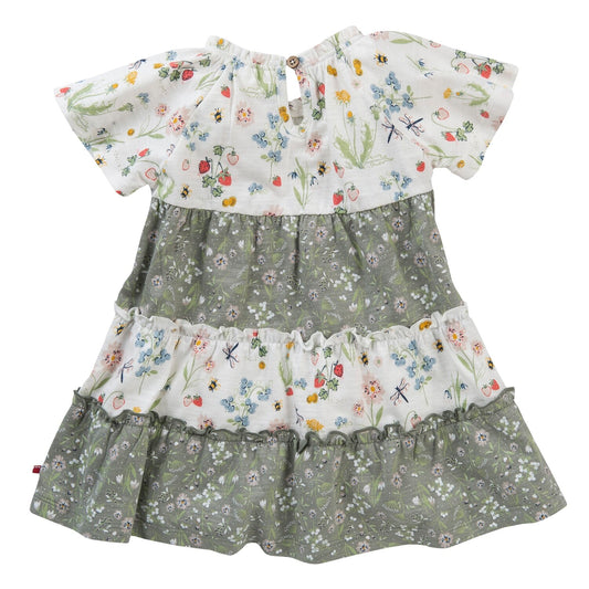 Vestido Flores Verde/Blanco