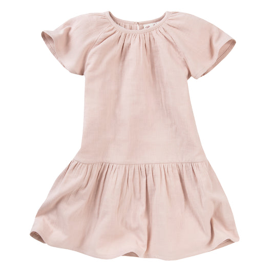 Vestido Rosa Palo con Volante