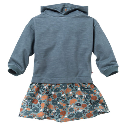 Vestido Invierno Azul/Gris a Flores