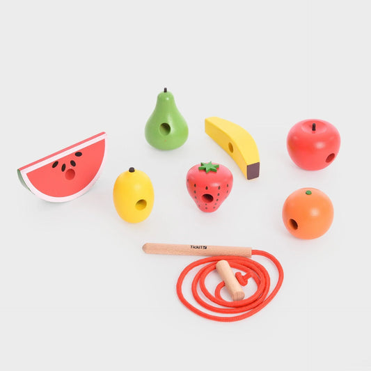 FRUTAS DE CORDONES DE MADERA