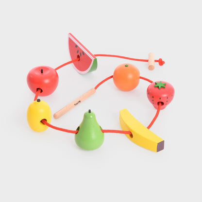 FRUTAS DE CORDONES DE MADERA