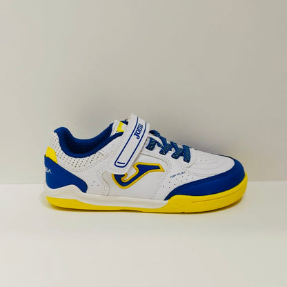 Zapatillas de fútbol sala Top Flex blanco, azul y amarillo