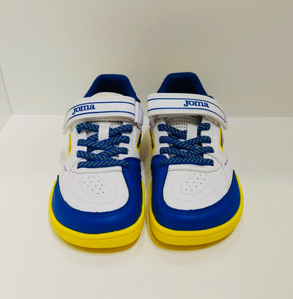 Zapatillas de fútbol sala Top Flex blanco, azul y amarillo