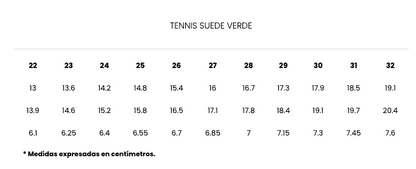 TENNIS SUEDE VERDE( horma media)