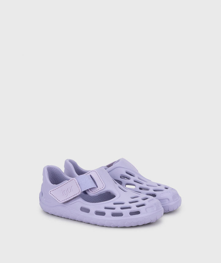 Sandalia estilo zueco Tijuca malva