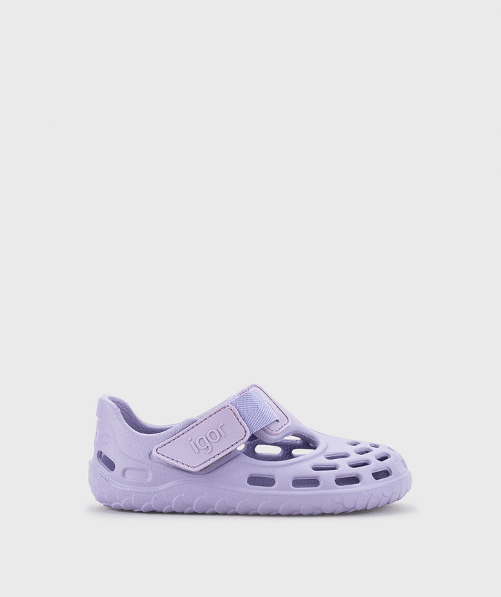 Sandalia estilo zueco Tijuca malva
