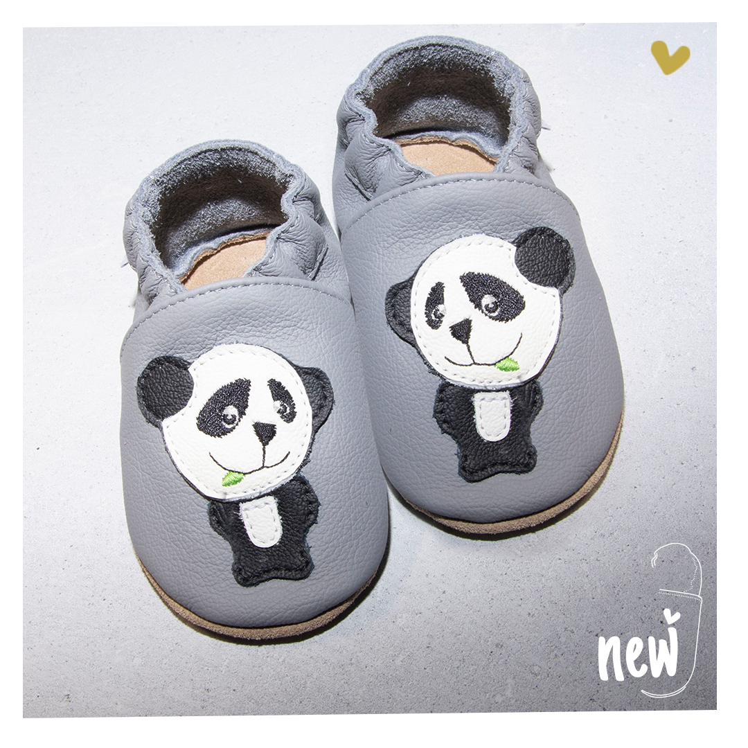 BABUCHA BABY PANDA, OSITO/ANIMALES BLANCO Y NEGRO