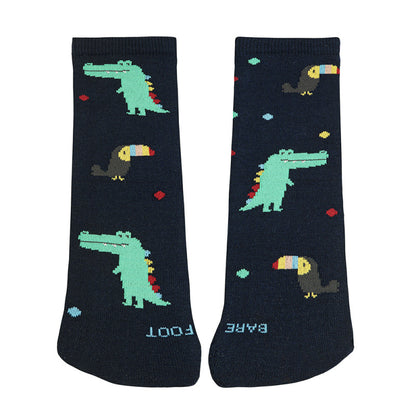 Calcetines cortos barefoot animales tropicales MARINO
