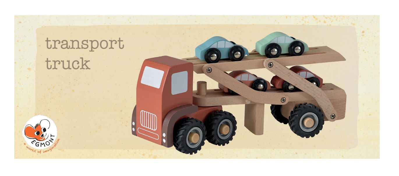 Camión de Transporte de Coches de Madera