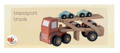 Camión de Transporte de Coches de Madera