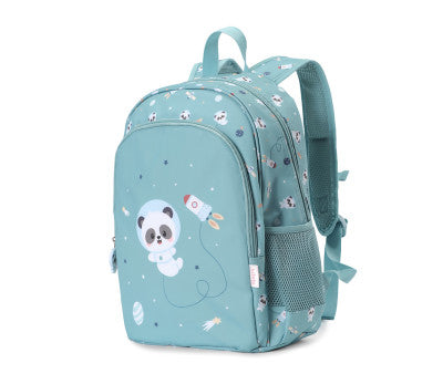 Mochila Mediana pandas in space + Llavero Personalizable