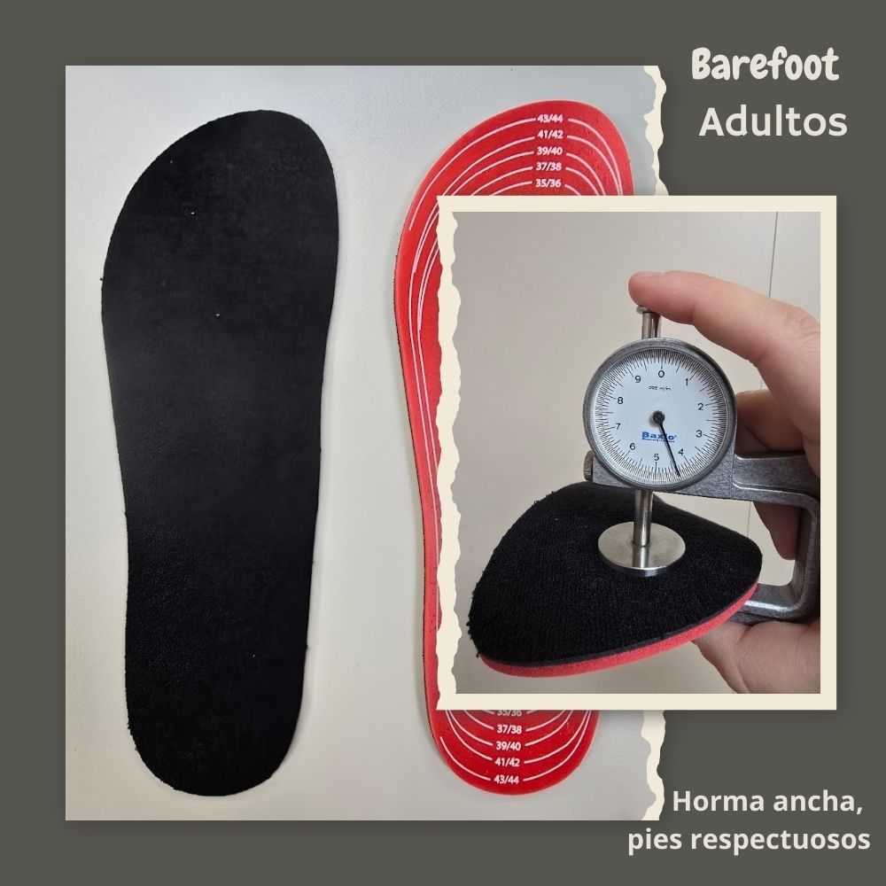 Plantillas Barefoot Coimbra recortable para adultos