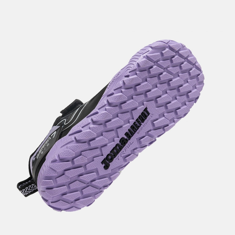 Zapatilla Barefoot  junior 2601 Sierra negro/violeta