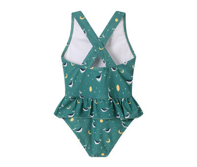 Bañador Cruzado volante whale teal