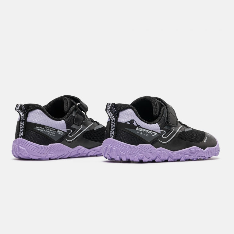 Zapatilla Barefoot  junior 2601 Sierra negro/violeta