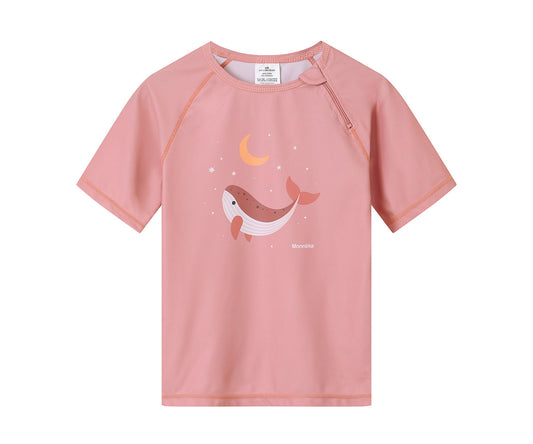 Camiseta Protección solar whale pink