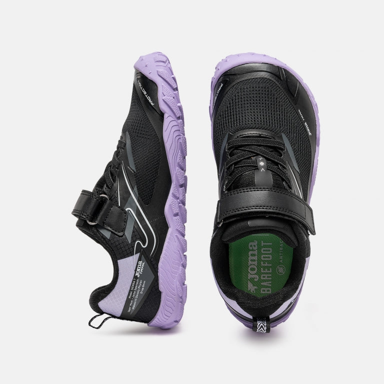 Zapatilla Barefoot  junior 2601 Sierra negro/violeta