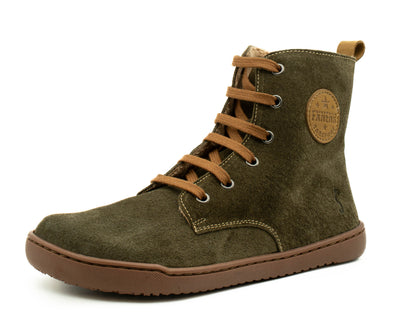 Botín 9087R serraje -microfibra  kaki/tierra (kids)