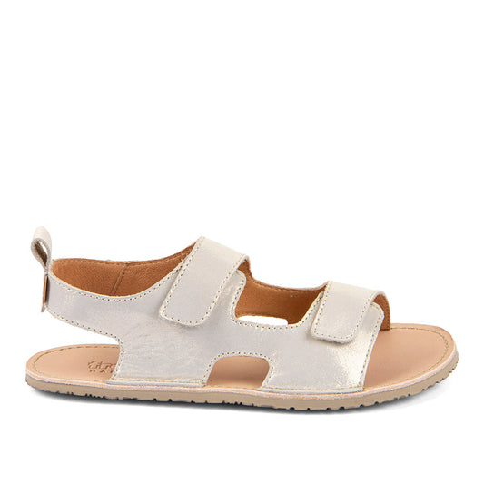 Sandalia Doble velcro gold shine