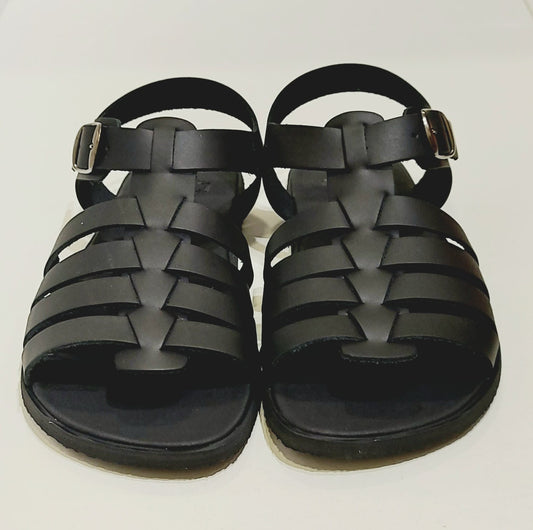 Sandalia Romana box negro . Adulto