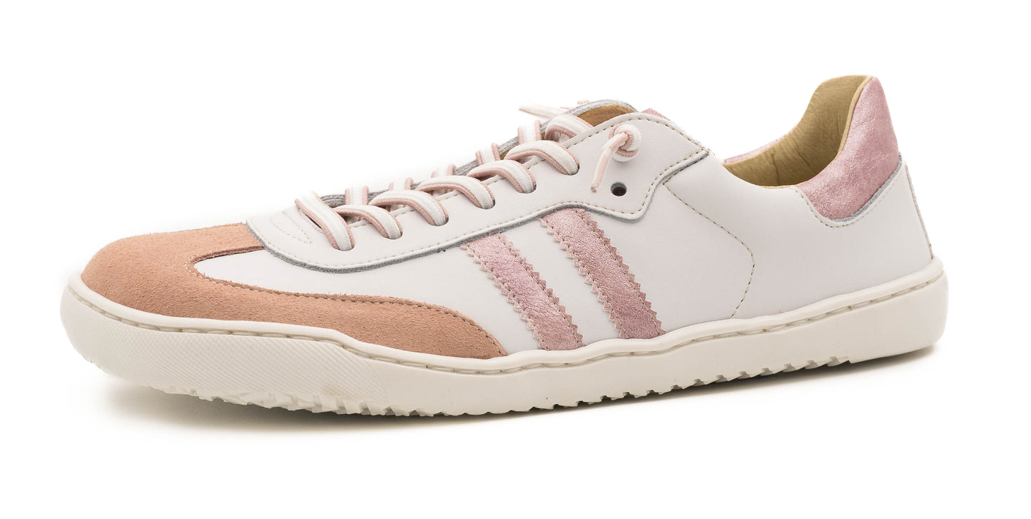 Deportiva Serraje y Microfibra Blanco/Rosa (Horma XL) FlexiNens