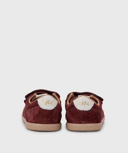 Deportiva Tennis suede burdeos