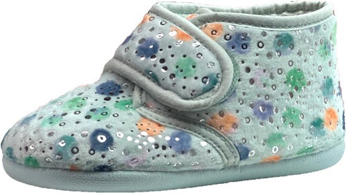 Zapatilla de casa Blucher Berna verde (baby y kids)