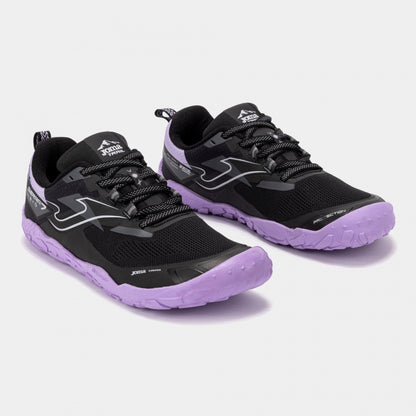 Zapatilla Barefoot  junior 2601 Sierra negro/violeta