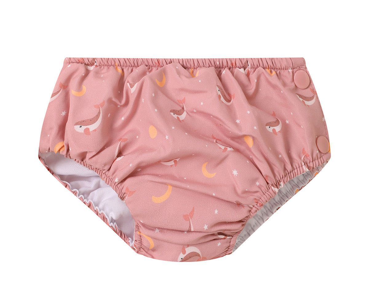 Bañador Pañal whale pink