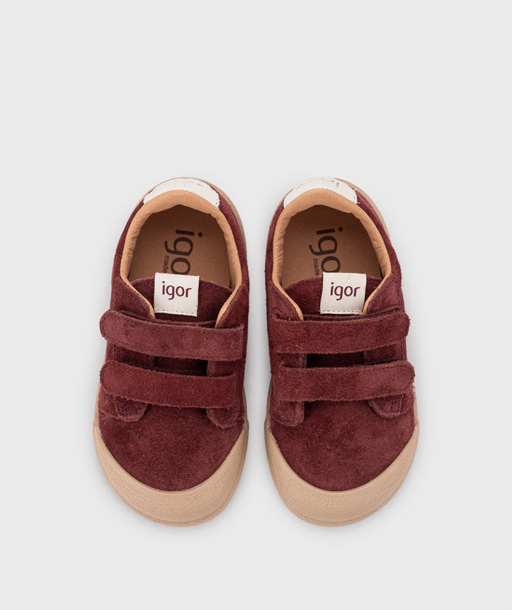 Deportiva Tennis suede burdeos
