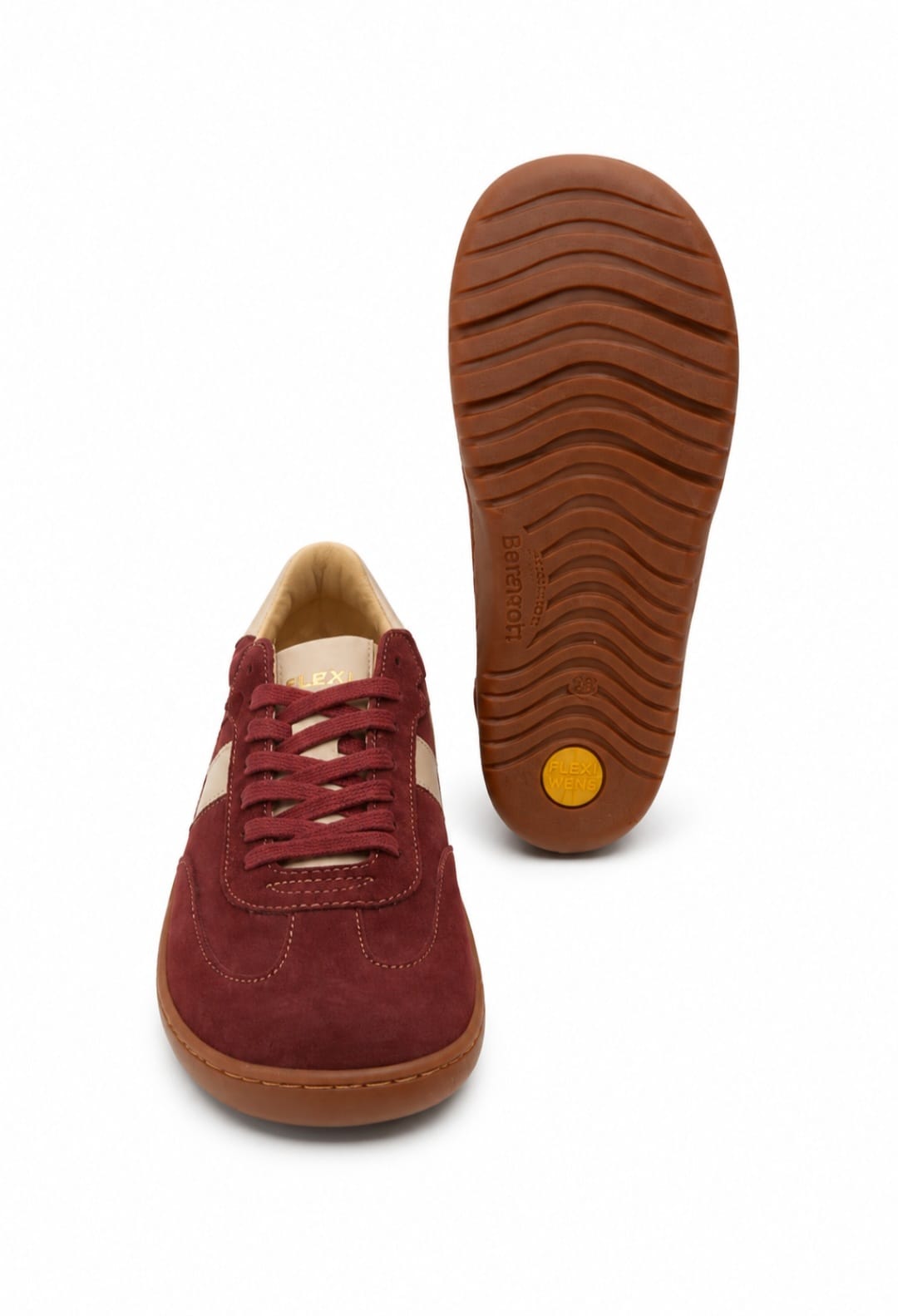 Deportivo 8998S serraje- microfibra burdeox/piedra