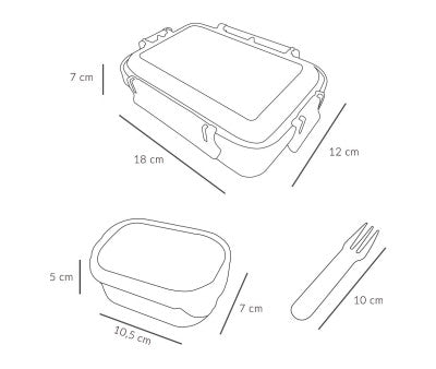 Tutete Caja almuerzo Bento planes